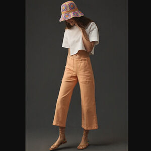 Anthropologie Kit Cropped High-Rise Wide-Leg Jeans -New 29 waist